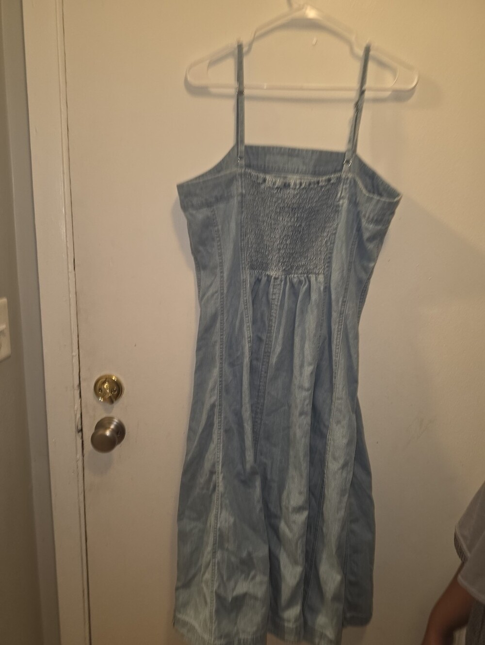 Denim Midi Sundress with Square Neck - Picture 9 of 13